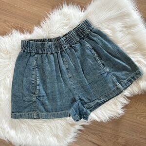 Free People Chambray Pull On Short